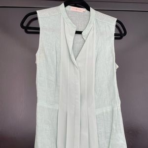 NWOT Tory burch silk and linen peplum blouse